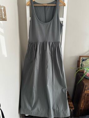 Lilla P Mixed Media Scoop Neck Dress